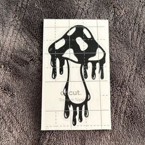 Black Dripping Mushroom Decal